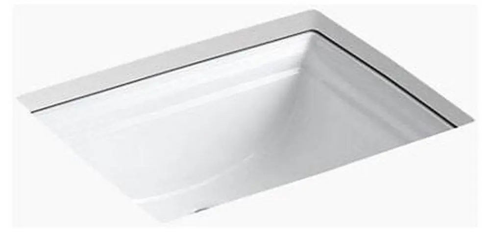 KOHLER 2339-0 Memoirs 20-11/16 x 17-5/16 in. Rectangular Undermount Bathroom Sink
