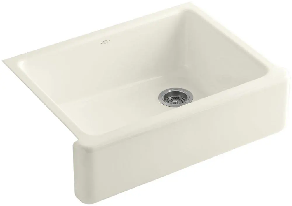 Kohler 6487-96 Whitehaven 29-11/16 x 21-9/16 in. Cast Iron Single Bowl Farmhouse Kitchen Sink with Tall Apron