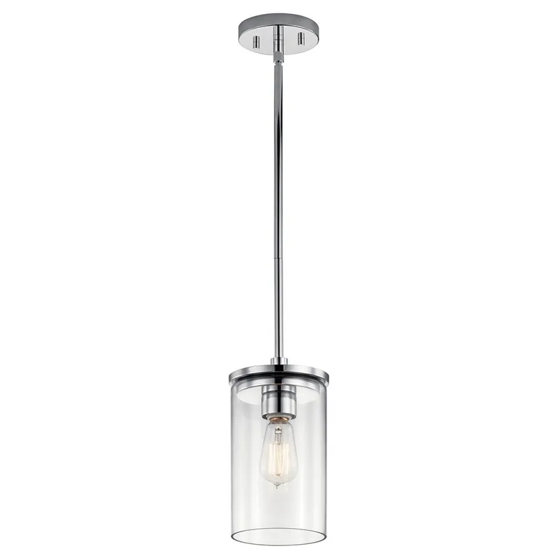 Kichler 43996CH The Crosby 1 Light Mini Pendant 10.75 Inch