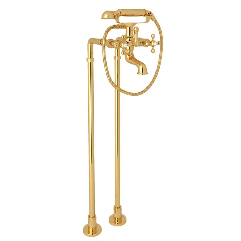 Rohl ACKIT7383NX-IB Arcana™ Two Cross Handle Floor Mount Filler in Inca Brass