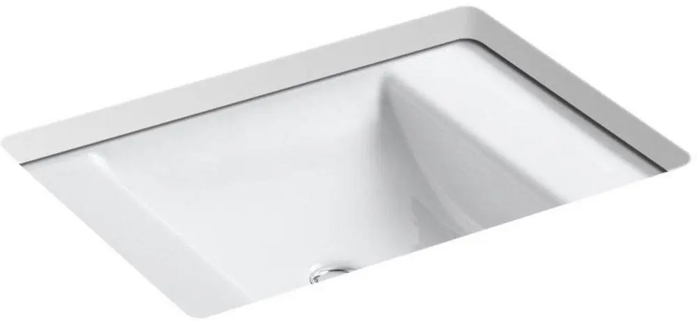 KOHLER 2838-0 Ledges 22-1/2 x 16-1/8 in. Rectangular Undermount Bathroom Sink
