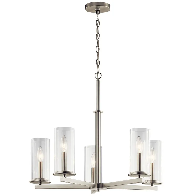 Kichler 43999NI The Crosby 22.25in 5 Light Chandelier