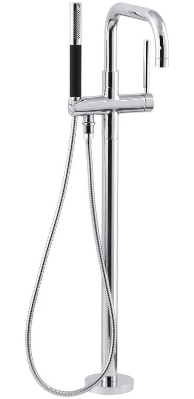 KOHLER T97328-4-CP Purist Single Handle Lever Floor Mount Filler in Polished Chrome