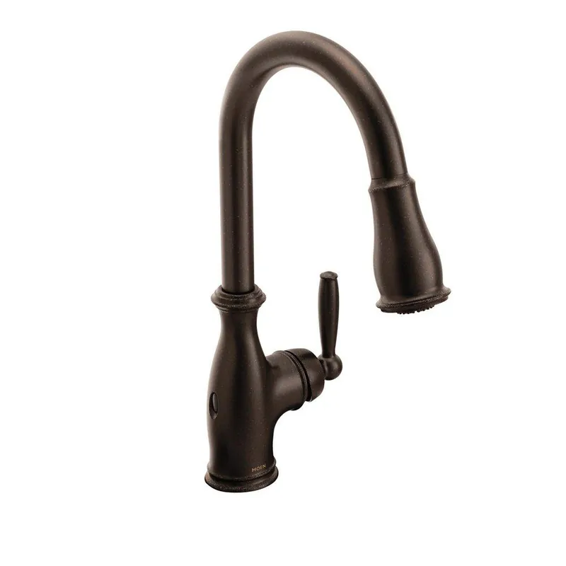 Moen 7185EWORB Brantford Single Handle Pull Down Touchless Kitchen Faucet in Oil Rubbed Bronze