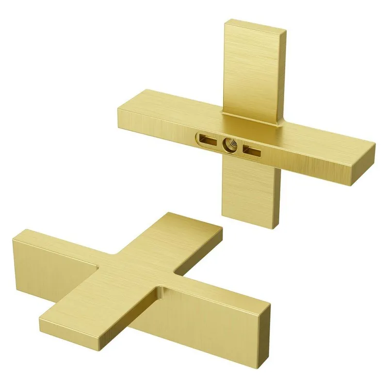Pfister HHL-VRVXBG Verve Cross Handle Kit for W/Sprd RT & TSTC Shower in Brushed Gold