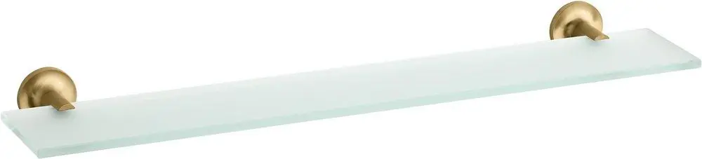 Kohler 14440-2MB Purist Metal Bathroom Shelf in Vibrant Brushed Moderne Brass