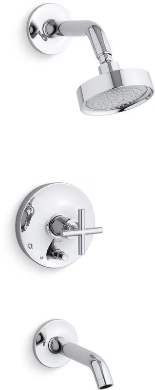 Kohler T14420-3-CP Purist One Handle Single Function Bathtub & Shower Faucet in Polished Chrome (Trim Only)