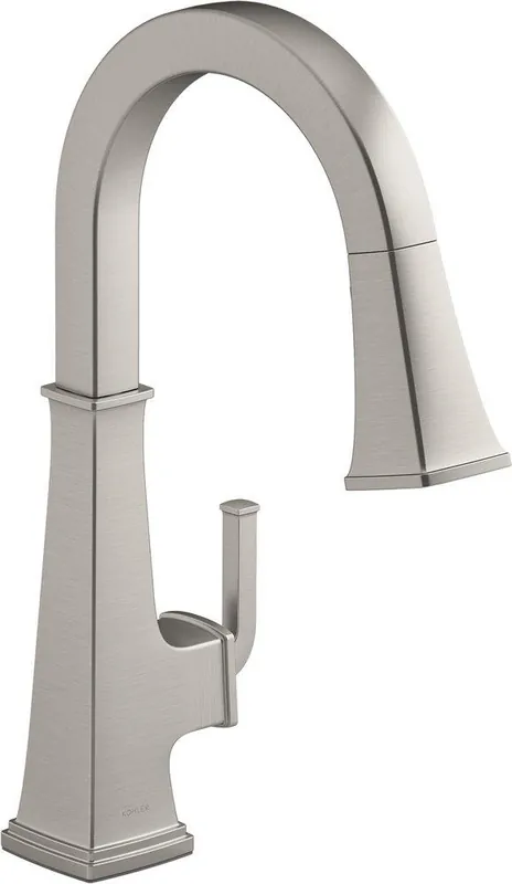 Kohler 23830-VS Riff Single Handle Pull Down Kitchen Faucet in Vibrant Stainless