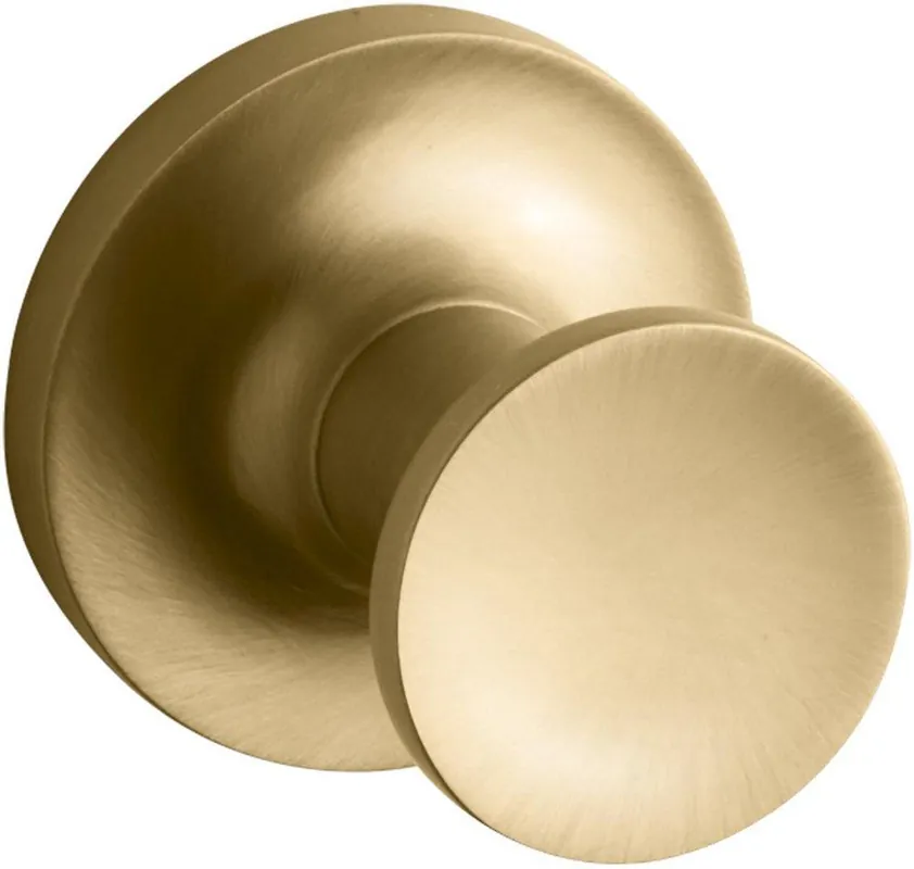 Kohler 14443-2MB Purist 1-Hook Robe Hook in Vibrant Brushed Moderne Brass
