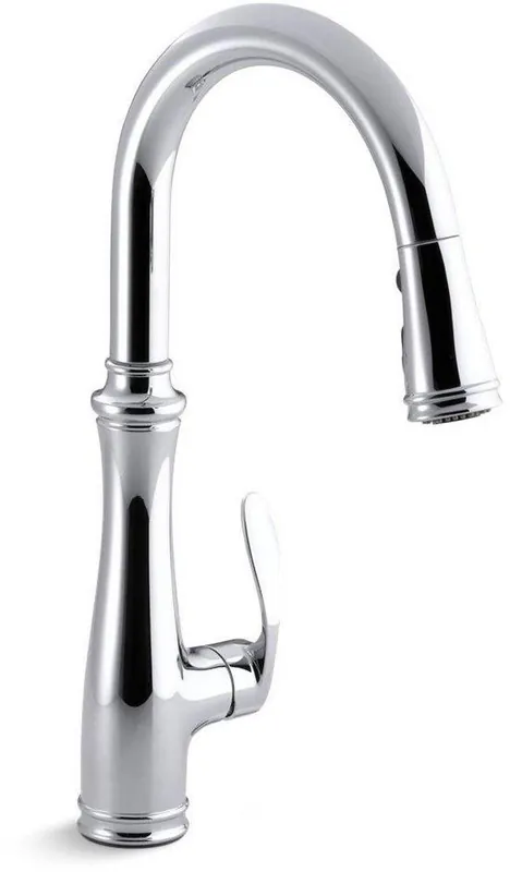 KOHLER 560-CP Bellera Single Handle Pull Down Kitchen Faucet in Polished Chrome