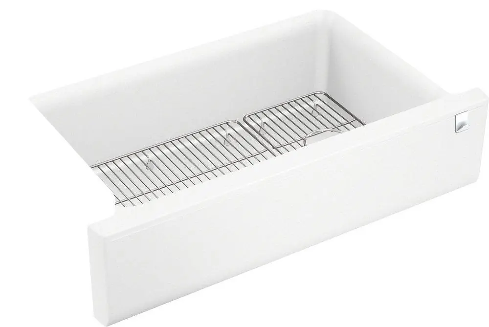 Kohler 25786-CM6 Cairn 35-11/16 x 21-3/16 in. No-Hole Neoroc Single Bowl Farmhouse and Undermount Kitchen Sink