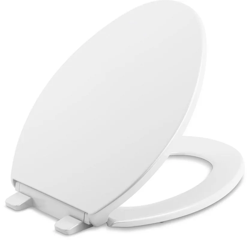 Kohler 20110-0 Brevia Quiet-Close Elongated Closed Front Toilet Seat with Cover in White