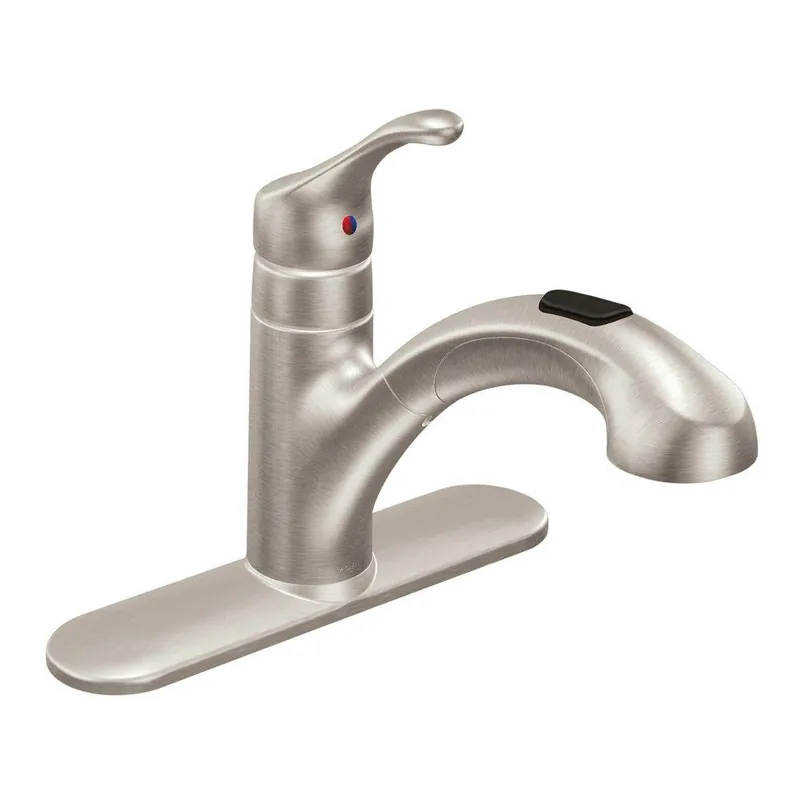 Moen CA87316SRS Renzo Single Handle Pull Out Kitchen Faucet in Spot Resist Stainless