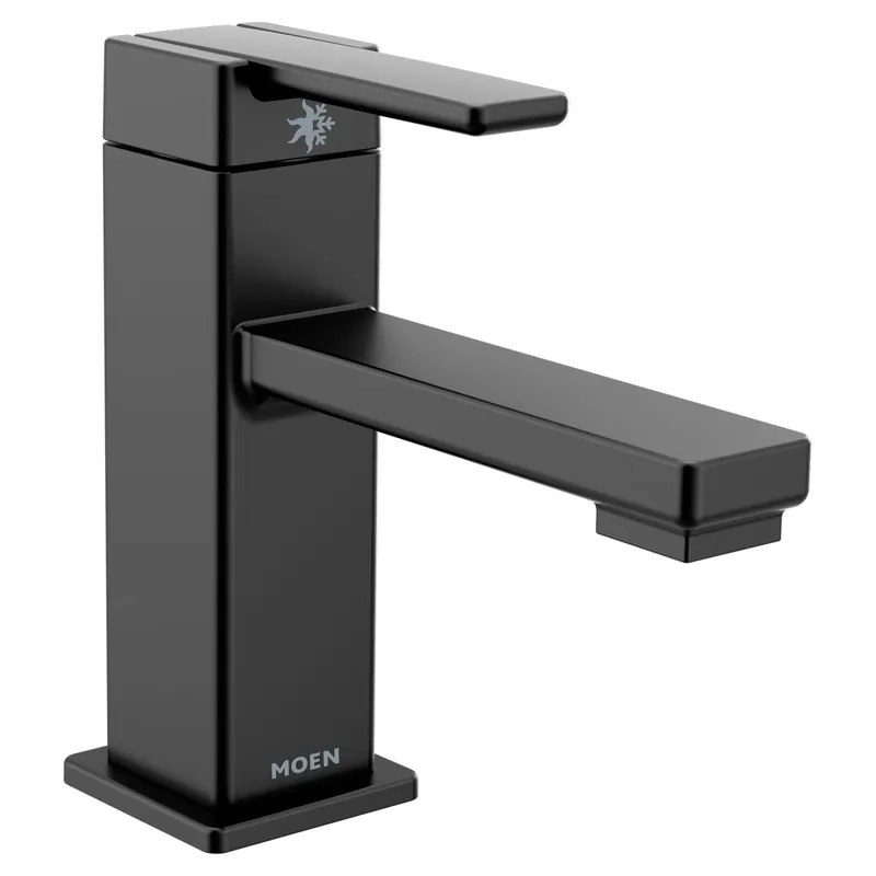 Moen S6710BL Moen 90 Degree Matte Black One-Handle Bathroom Faucet