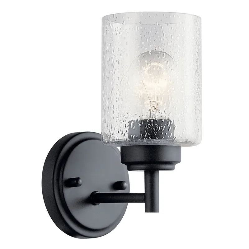 Kichler 45910BK The Modern Winslow 1-Light Wall Sconce Black