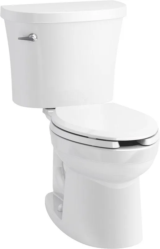 Kohler 25087-T-0 Kingston 1.28 gpf Two Piece Elongated Toilet with Left Hand Lever