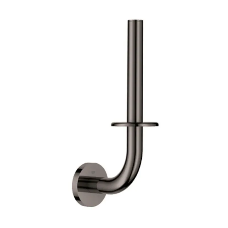 GROHE 40385A01 Essentials Concealed, Vertical and Wall Toilet Tissue Holder in Hard Graphite
