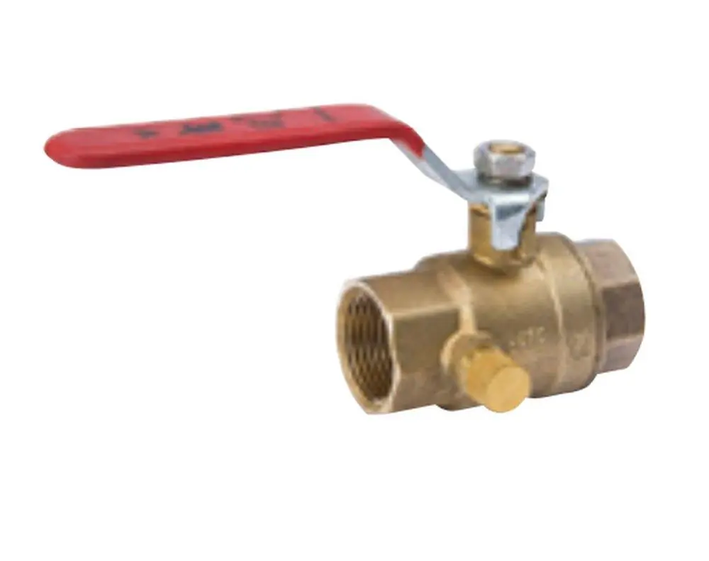 Mueller 107-553NL Ball Valve - 1/2 in. Forged Brass Compression Stop & Waste Valve
