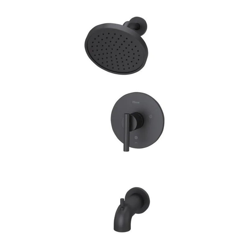 Pfister LG89-8NCB Contempra One Handle Single Function Bathtub & Shower Faucet in Matte Black