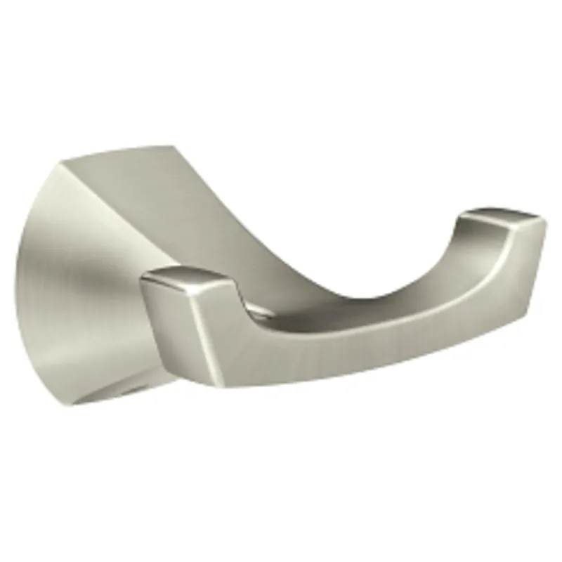 Moen MY8703BN Lindor Spot Resist Brushed Nickel Double Robe Hook