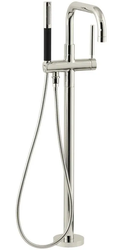 KOHLER T97328-4-SN Purist Single Handle Lever Floor Mount Filler in Vibrant Polished Nickel