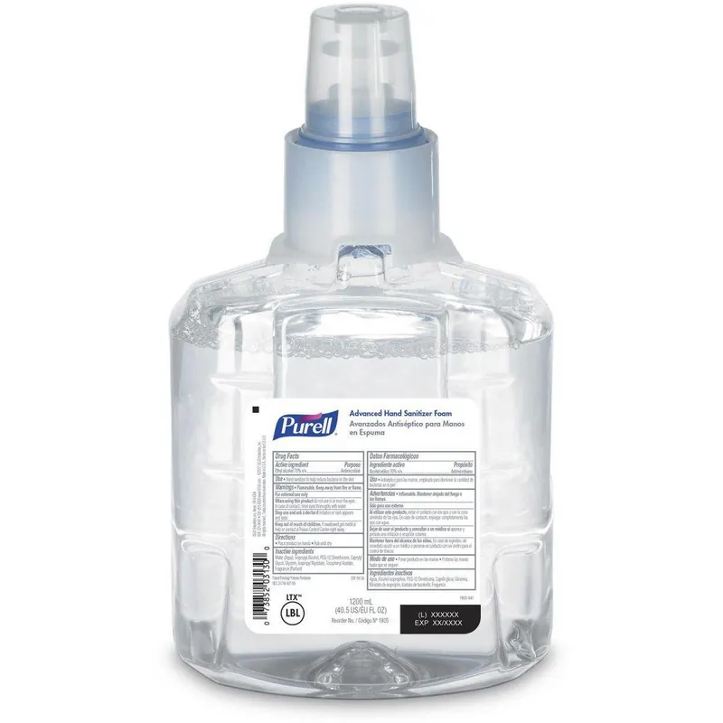 Gojo 1905-02 Purell Advanced Hand Sanitizer Foam 1200 mL