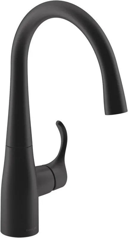 KOHLER 22034-BL Simplice Single Handle Bar Faucet in Matte Black