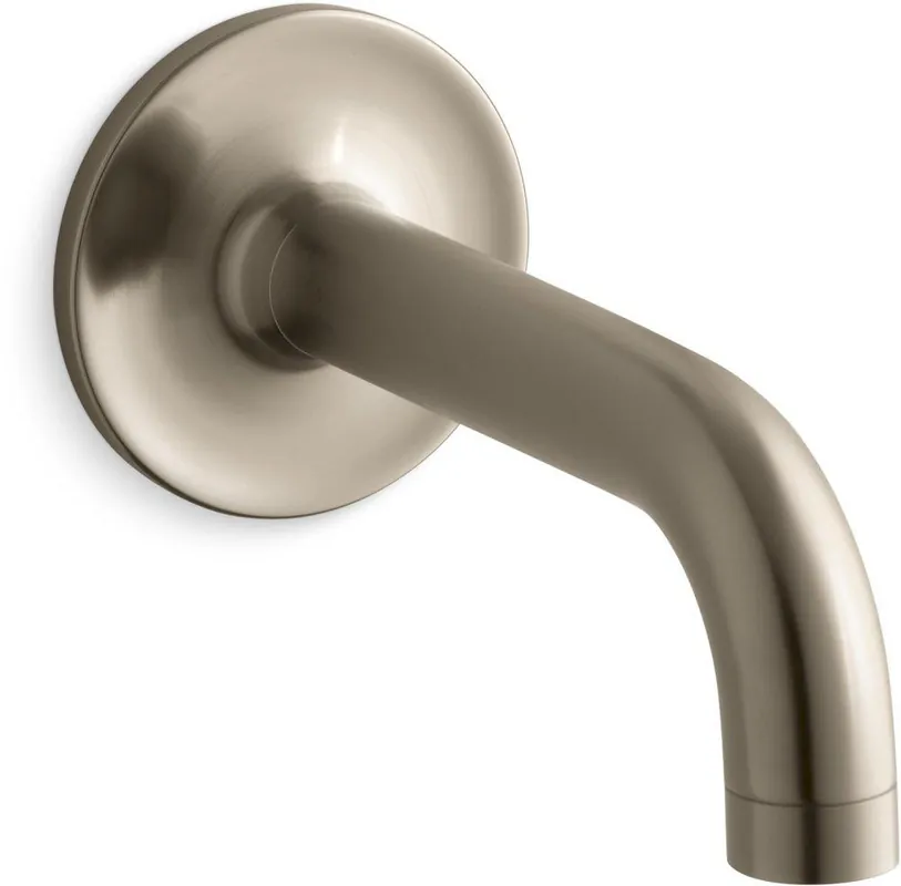 KOHLER 14427-BV Purist Non-Diverter Tub Spout in Vibrant Brushed Bronze