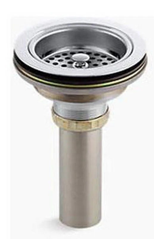 Kohler 8801-CP Duostrainer Brass Basket Strainer With Tailpiece In Polished Chrome
