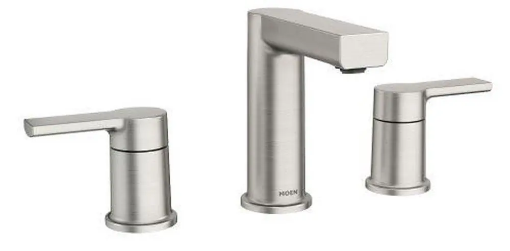 Moen 84629SRN Rinza Two Handle Widespread Bathroom Sink Faucet in Spot Resist Brushed Nickel