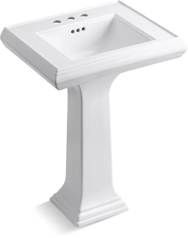 Kohler 2238-4-0 Memoirs Classic 24 x 19 in. Rectangular Pedestal Sink and Base