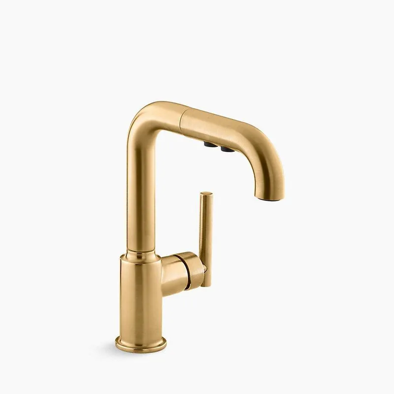 Kohler 7506-2MB Purist Single Handle Pull Out Kitchen Faucet with Touch Activation