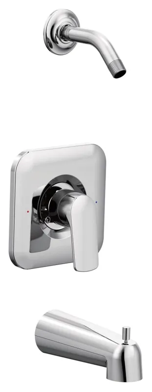 Moen T2813NH Rizon One Handle Posi-Temp Tub and Shower Faucet Trim Kit in Chrome