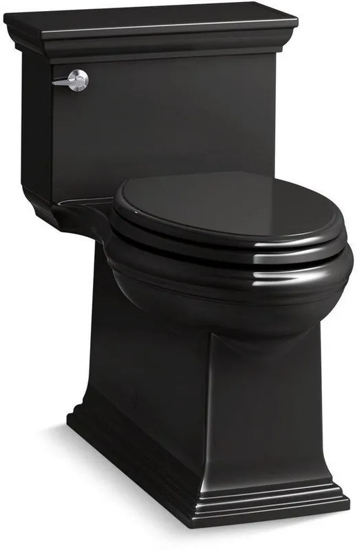 KOHLER 6428-7 Memoirs Stately 1.28 gpf Elongated One Piece Toilet in Black Black