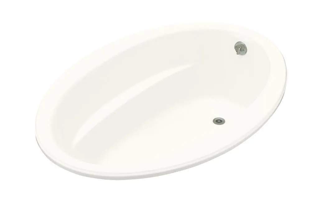 KOHLER 1163-0 Sunward 60 x 42 in. Soaker Drop-In Bathtub with Reversible Drain