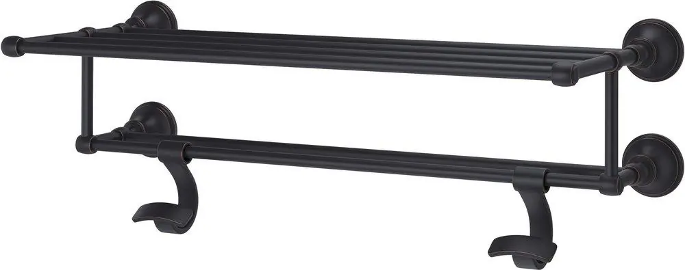 Pfister BTR-TB2Y Tisbury 24 in. Towel Rack with Hooks