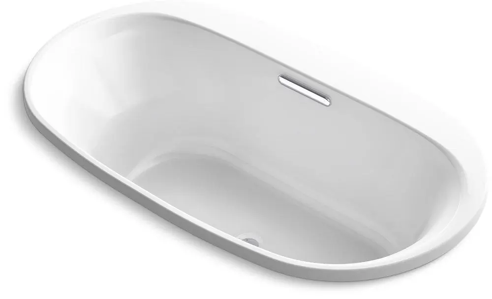 KOHLER 5715-0 Underscore 66 x 36 in. Soaker Drop-In Bathtub with Center Drain