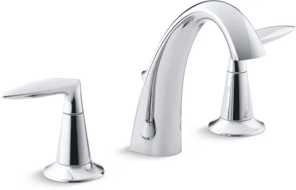KOHLER 45102-4-CP Alteo Two Handle Widespread Bathroom Sink Faucet in Polished Chrome