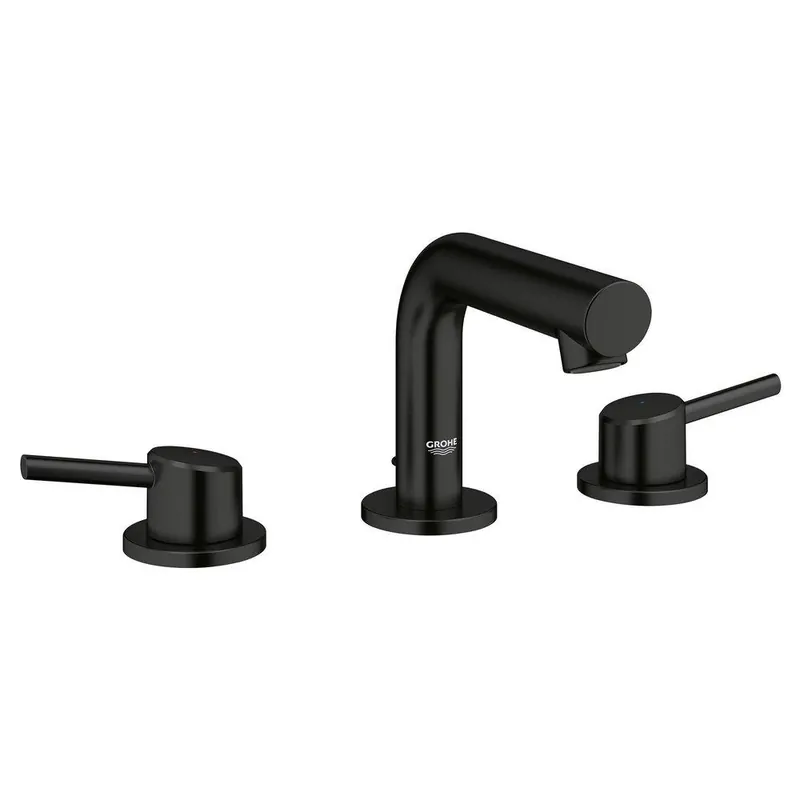 GROHE 205722431 Concetto Two Handle Widespread Bathroom Sink Faucet in Matte Black