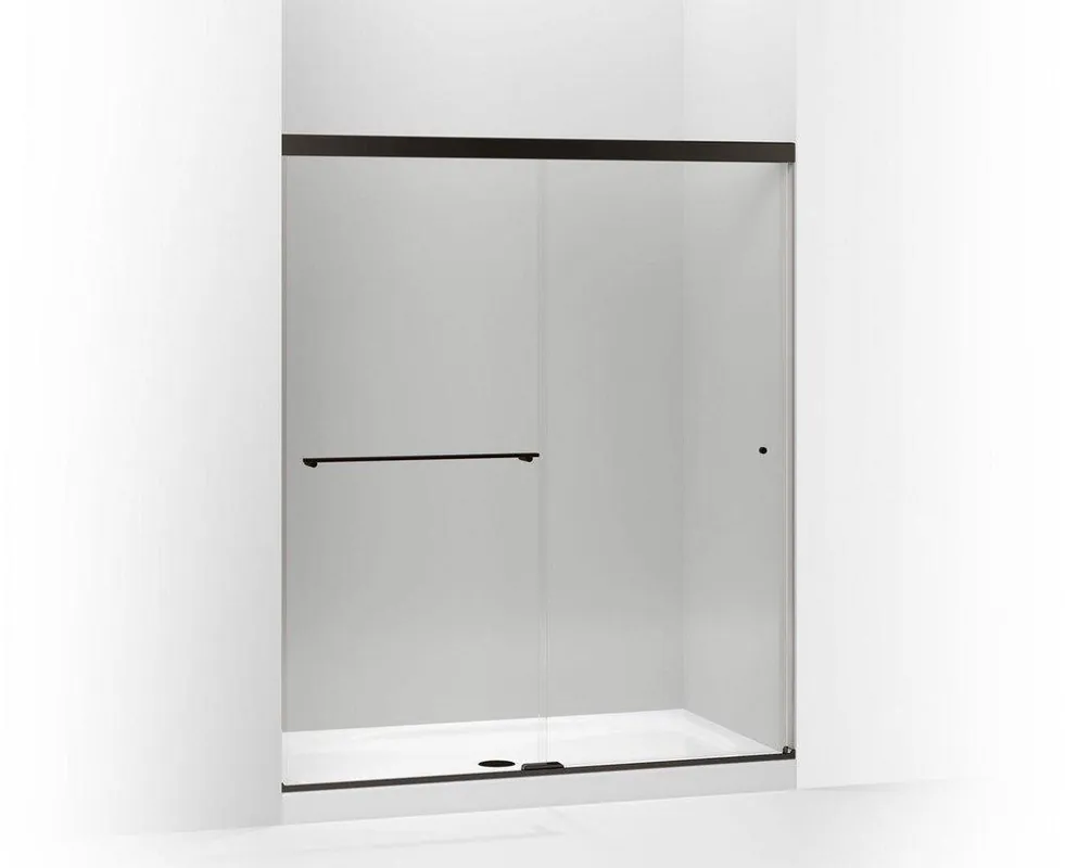 Kohler 707206-L-ABZ Revel 59-5/8 in. Sliding Bath Door with 5/16 in. Crystal Clear Glass in Anodized Dark Bronze