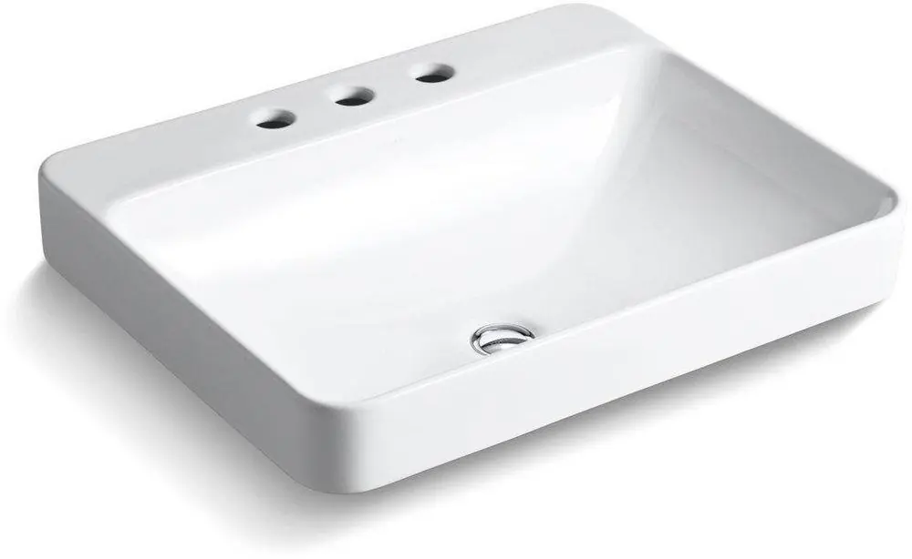 Kohler 2660-8-0 Vox 23 x 18-1/8 in. Rectangular Dual Mount Bathroom Sink in White