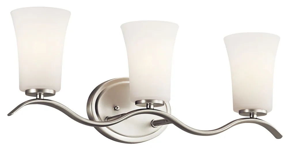 Kichler 45376NI The Armida 23 Inch Vanity Light 3 Light Brushed Nickel