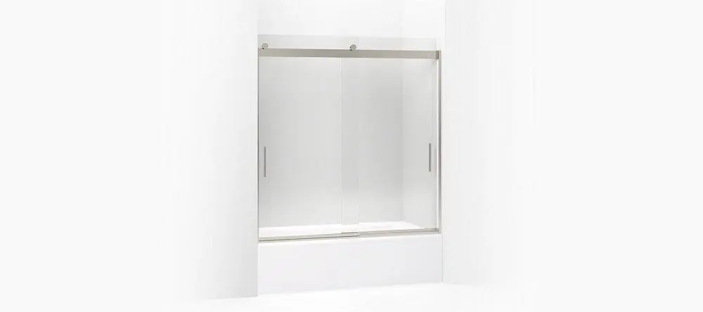 Kohler 706000-L-MX Levity 62 X 59-5/8 In. Frameless Sliding Bath Door with Crystal Clear Glass