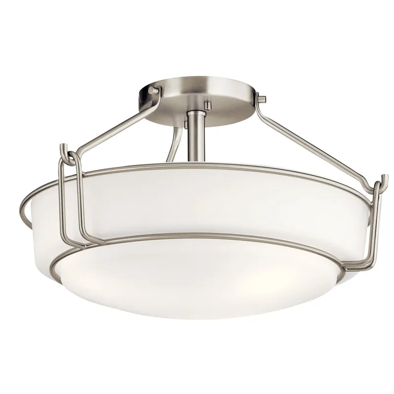 Kichler 44085NI The Alkire 16.5in 3 Light Semi Flush