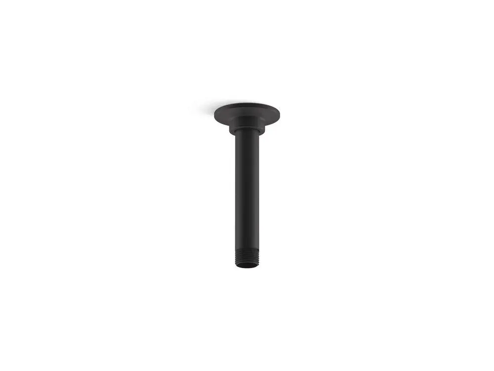 Kohler 7394-BL 6 in. Ceiling Mount Shower Arm and Flange in Matte Black