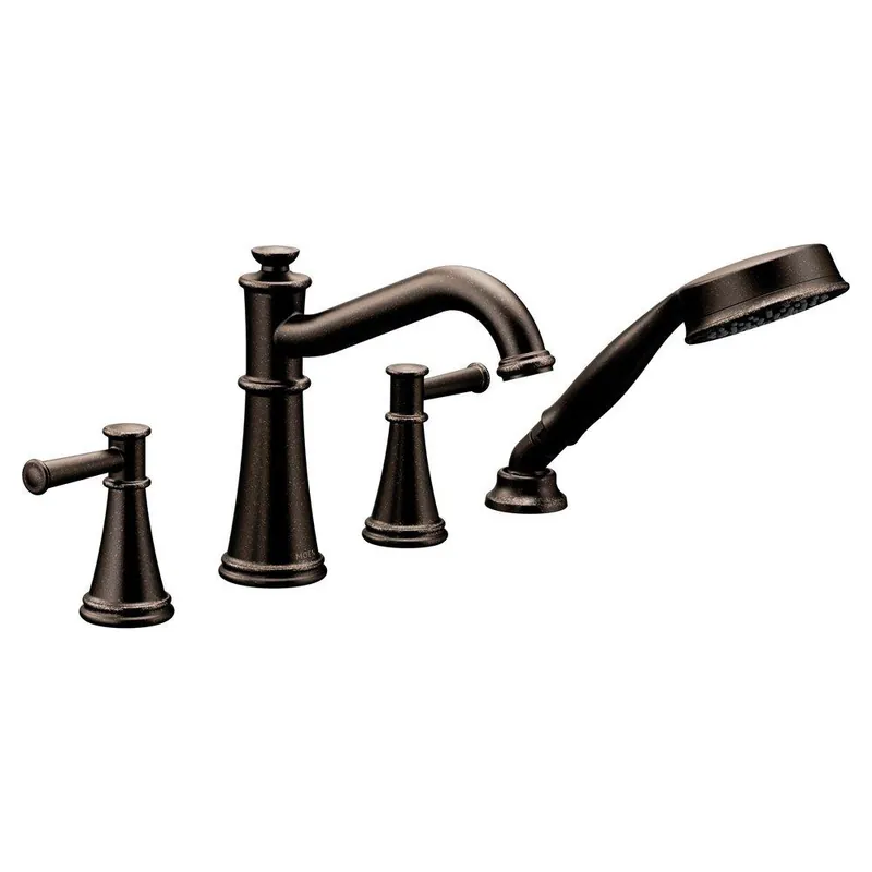 Moen T9024ORB Belfield Two Handle Roman Tub Faucet with Handshower in Oil Rubbed Bronze (Trim Only)