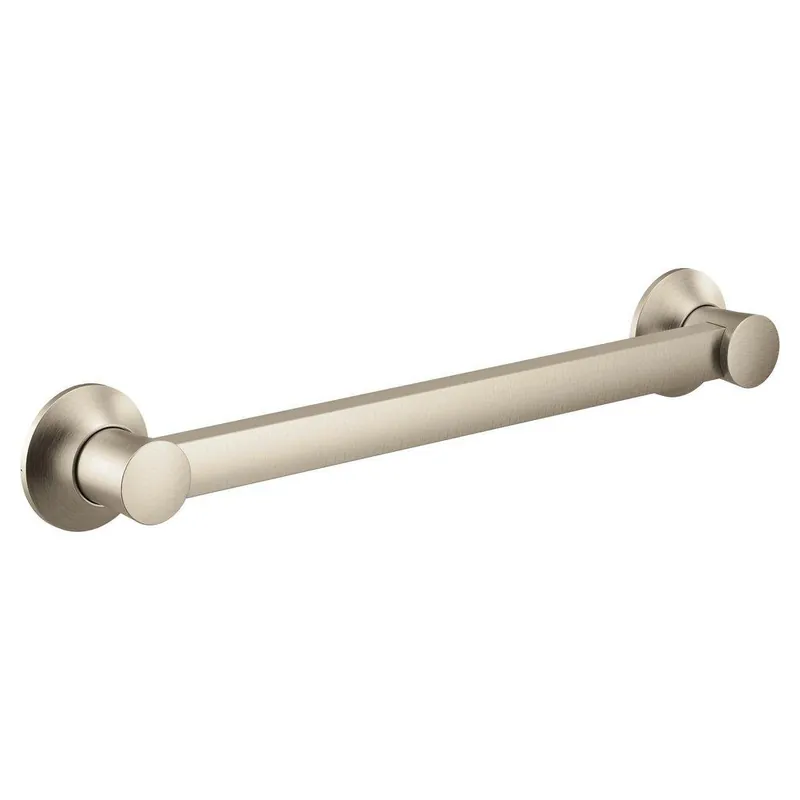 Moen YG0312BN Flara 12 in. Grab Bar in Brushed Nickel