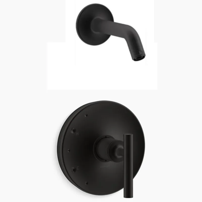 Kohler TLS14422-4-BL Purist Single Handle Shower Faucet in Matte Black Trim Only