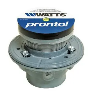 WATTS REGULATOR 8190080 5 Round Pronto Cast Iron Adjustable Floor Drain 2 No Hub Outlet FD-192-PR5