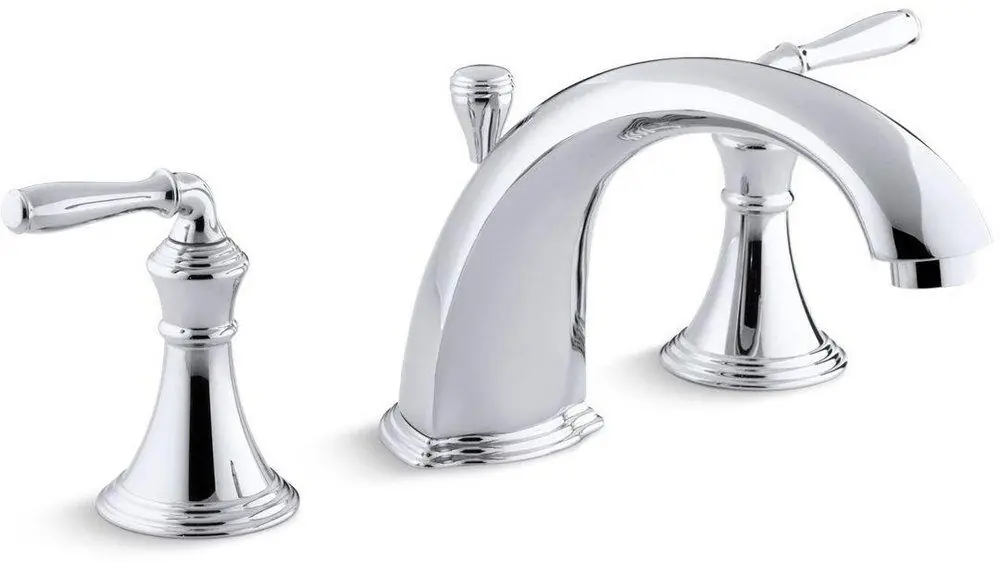 Kohler T387-4-CP Devonshire Two Handle Roman Tub Faucet in Polished Chrome Trim Only